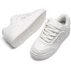 DREAM PAIRS Women’s Sneakers Walking Lace-Up Comfortable Casual Rube Flat Low-Top Fashion Sneakers Shoes.(White)