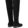 DREAM PAIRS Women’s Thigh High Boots Low Block Heel Casual Fashion Over the Knee Boots(Black-suede)