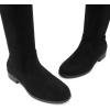 DREAM PAIRS Women’s Thigh High Boots Low Block Heel Casual Fashion Over the Knee Boots(Black-suede)