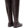 DREAM PAIRS Women’s Thigh High Boots Low Block Heel Casual Fashion Over the Knee Boots(Brown-pu)