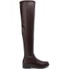 DREAM PAIRS Women’s Thigh High Boots Low Block Heel Casual Fashion Over the Knee Boots(Brown-pu)