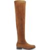 DREAM PAIRS Women’s Thigh High Boots Low Block Heel Casual Fashion Over the Knee Boots(Tan-suede)