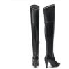 DREAM PAIRS Women’s Thigh High Boots Over The Knee Heels Long Sexy Pointed Toe Boots(Black/Pu)
