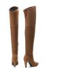 DREAM PAIRS Women’s Thigh High Boots Over The Knee Heels Long Sexy Pointed Toe Boots(Brown/Suede)