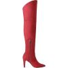 DREAM PAIRS Women’s Thigh High Boots Over The Knee Heels Long Sexy Pointed Toe Boots(Red/Suede)