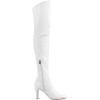 DREAM PAIRS Women’s Thigh High Boots Over The Knee Heels Long Sexy Pointed Toe Boots(White/Pu)