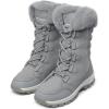 DREAM PAIRS Women’s Waterproof Winter Snow Boots, Warm Comfortable Faux Fur Insulated Non-Slip Outdoor Lace-Up Florin Mid Calf Booties(Light/Grey)