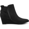 DREAM PAIRS Women’s Wedge Ankle Boots Fall Low Heel Short Booties Shoes(Black)