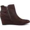 DREAM PAIRS Women’s Wedge Ankle Boots Fall Low Heel Short Booties Shoes(Brown)