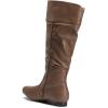 DREAM PAIRS Women’s Wide Calf Knee High Pull On Fall Weather Winter Boots(Wide/Calf/Camel)