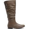 DREAM PAIRS Women’s Wide Calf Knee High Pull On Fall Weather Winter Boots(Wide/Calf/Khaki)