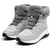 DREAM PAIRS Women’s Winter Snow Boots, Faux Fur Waterproof Ankle Booties, Zaylee Ladies Comfortable Short Boots Outdoor(Grey)