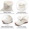 DREAM PAIRS Women’s Winter Snow Boots, Faux Fur Waterproof Ankle Booties, Zaylee Ladies Comfortable Short Boots Outdoor(Off-white)