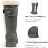 DREAM PAIRS Womens Winter Snow Boots Mid-Calf Fashion Furry Warm Tall Boot(Grey)