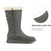 DREAM PAIRS Womens Winter Snow Boots Mid-Calf Fashion Furry Warm Tall Boot(Grey)