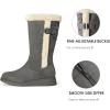 DREAM PAIRS Womens Winter Snow Boots Mid-Calf Fashion Furry Warm Tall Boot(Grey)