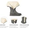 DREAM PAIRS Womens Winter Snow Boots Mid-Calf Fashion Furry Warm Tall Boot(Grey)