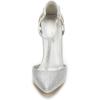DREAM PAIRS Women’s Women’s High Stiletto Heels Oppointed-Mary T-Strap Closed Pointed Toe Dress Pumps Shoes for Wedding(Silver/Glitter)