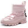 DREAM PAIRS Girls Boys Snow Boots Slip Resistant Outdoor Warm Ankle Winter Shoes Toddler/Little Kid(Pink)