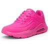 DREAM PAIRS Women Platform Wedge Walking Reese Chunky Shoes High Heel Air Cushion Casual Fashion Sneaker.(Hot Pink)