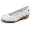 DREAM PAIRS Women’s Ballet Flats Business Office Work Dress Shoes Comfortable Dressy Flats for Women(White)
