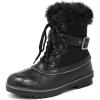 DREAM PAIRS Women’s Mid Calf WaterProof Winter Snow Boots(3-black)