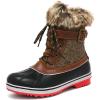 DREAM PAIRS Women’s Mid Calf WaterProof Winter Snow Boots(3-brown)