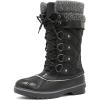 DREAM PAIRS Women’s Mid-Calf Waterproof Winter Snow Boots MONTE_02(Black)