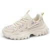 DREAM PAIRS Women’s Platform Chunky Fashion Sneakers Y2K Maeve Lace-Up Comfortable Sneakers Casual Walking Shoes.,Size 8,Ivory,SDFN2419W