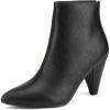 DREAM PAIRS Women’s Pointed Toe Ankle Boots High Heel Booties Fashion Zipper Dress Boots(Black/Pu)