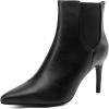 DREAM PAIRS Women’s Pointed Toe Stiletto High Heel Ankle Booties(Kizzy-1 Black/Pu)