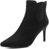 DREAM PAIRS Women’s Pointed Toe Stiletto High Heel Ankle Booties(Kizzy-1 Black/Suede)
