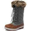 DREAM PAIRS Women’s River_1 Mid Calf Waterproof Winter Snow Boots(Tan Khaki)