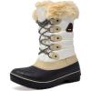 DREAM PAIRS Women’s Snow Boots(Beige/White)