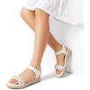 DREAM PAIRS Girls Espadrille Flatform Platform Wedge Open Toe Summer Sandals for Little Kid, Big Kid, Casual, Vacation or Formal Use(White)