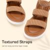 DREAM PAIRS Girls Flatform Wedge Open Toe Platform Summer Sandals with Buckle Ankle Strap for Little Kid/Big Kid(Brown)