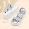 DREAM PAIRS Girls Flatform Wedge Open Toe Platform Summer Sandals with Buckle Ankle Strap for Little Kid/Big Kid(Silver)