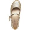 DREAM PAIRS Girls Mary Jane Low Heel Princess Flower Wedding Party Pump Dress Shoes(Gold)