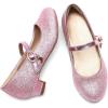 DREAM PAIRS Girls Mary Jane Low Heel Princess Flower Wedding Party Pump Dress Shoes(Pink)
