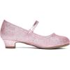 DREAM PAIRS Girls Mary Jane Low Heel Princess Flower Wedding Party Pump Dress Shoes(Pink)