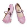 DREAM PAIRS Girls Mary Jane Low Heel Princess Flower Wedding Party Pump Dress Shoes(Pink-glitter)