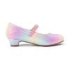 DREAM PAIRS Girls Mary Jane Low Heel Princess Flower Wedding Party Pump Dress Shoes(Rainbow)
