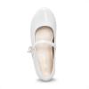 DREAM PAIRS Girls Mary Jane Low Heel Princess Flower Wedding Party Pump Dress Shoes(White-pat)