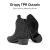 DREAM PAIRS Girls Cowgirl Cowboy Rhinestone Boots Ankle Low Heel Dress Booties(Black)