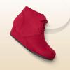 DREAM PAIRS Girls Low Wedge Heel Booties Side Zipper Ankle Boots Toddler/Little Kid/Big Kid(Red)