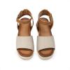 DREAM PAIRS Girls Platform Wedge Open Toe Espadrille Sandals with Buckle Ankle Strap for Little Kid/Big Kid(Beige/Tan)
