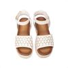 DREAM PAIRS Girls Platform Wedge Open Toe Espadrille Sandals with Buckle Ankle Strap for Little Kid/Big Kid(Ivory)