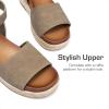 DREAM PAIRS Girls Platform Wedge Open Toe Espadrille Sandals with Buckle Ankle Strap for Little Kid/Big Kid(Taupe)