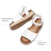 DREAM PAIRS Girls Platform Wedge Open Toe Espadrille Sandals with Buckle Ankle Strap for Little Kid/Big Kid(White)