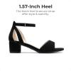 DREAM PAIRS Girls Sandals Chunky Pump Ankle Strap High Heels Dress Open Toe Flower Wedding Party for Little Big Kid(Black)
